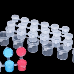 Plastic Paint Pots Strips, Pots Mini Empty Paint Cups with Lids, for Arts Crafts Watercolor Pigment