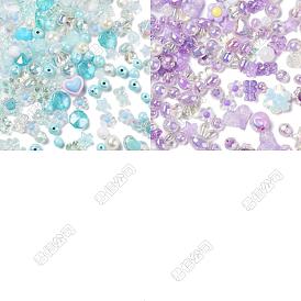 60g 2 Farben Acrylperlen, Mischformen