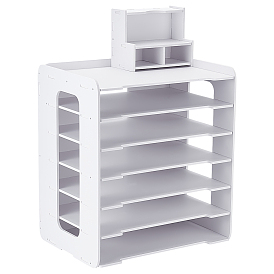 Настольные держатели для папок из ПВХ-пластика, штабелируемые подставки-органайзеры для хранения бумаги для домашнего офиса