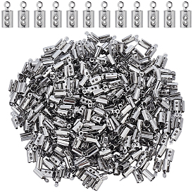 400шт. 304 нержавеющая сталь, складные обжимные концы, загибаем концы шнура