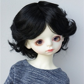 Imitation Mohair Doll Curly Wig Hair, for DIY Boy Ball-jointed Doll Makings Accessories