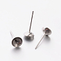 304 Выводы серьги из нержавеющей стали шпилька, 6 мм, штифты : 0.6 мм