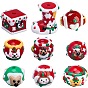 9 Styles Opaque Hand Painted Acrylic Enamel Beads, Christmas Theme Beads, Mixed Color
