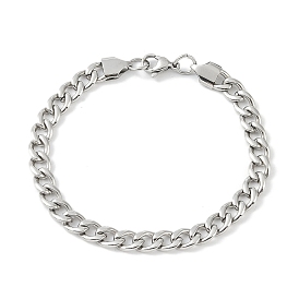 201 Stainless Steel Twist Chain Bracelets for Women Men