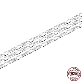 925 Sterling Silver Figaro Chain, Soldered
