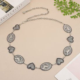 Ремни из сплава в этническом стиле для женщин, западный пояс кончо