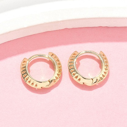 Треугольные латунные серьги-кольца, стойки покрытие, без свинца и без кадмия, долговечный