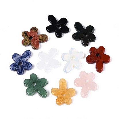 Природные и синтетические смешанные каменные подвески, , смешанные окрашенные и неокрашенные