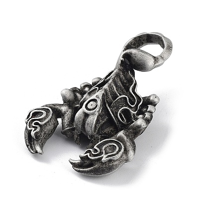 Tibetan Style Alloy Pendant, Frosted, Scorpion Charm
