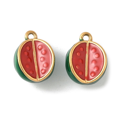 304 нержавеющей стальной эмали подвески, золотые, арбузное очарование