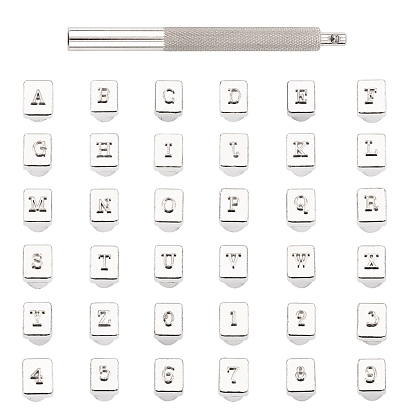 Набор инструментов для тиснения leathercarft, пробойник из стали с ручкой, для кожаного ремесла поясная сумка шляпа обувь ремесленная маркировка, алфавит и цифры