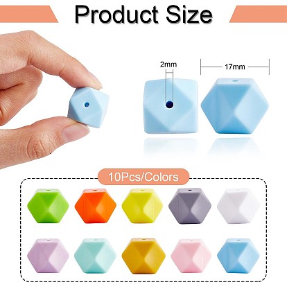 China Factory 100Pcs Silicone Beads Mixed Color Hexagonal Silicone Beads  Bulk Spacer Beads Silicone Bead Kit for Bracelet Necklace Keychain Jewelry  Making 17mm, Hole: 2mm in bulk online 