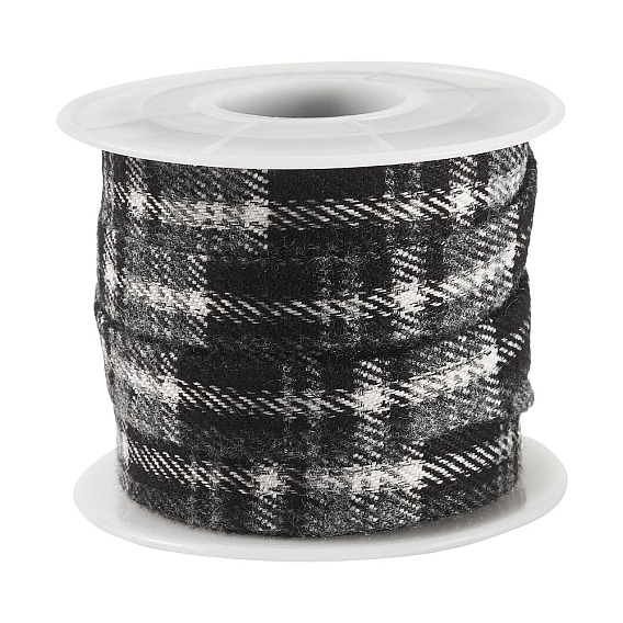 Ruban en polyester de plusieurs mètres, motif écossais, pour la décoration de vêtements, avec bobines en plastique 5pc