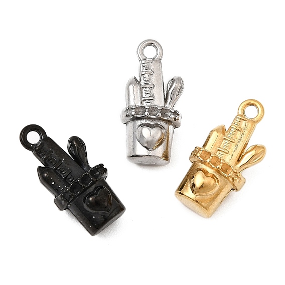 304 Настройки горный хрусталь из нержавеющей стали кулон, очаровывает ледяных существ, ионное покрытие (ip)