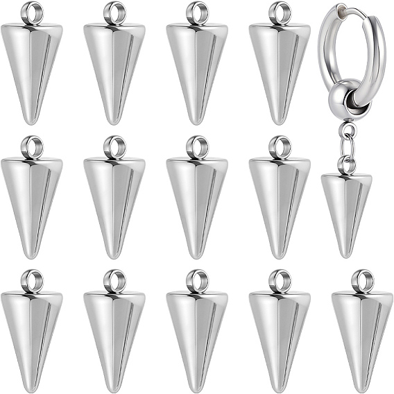 50 шт. 304 подвески из нержавеющей стали, шип / конус