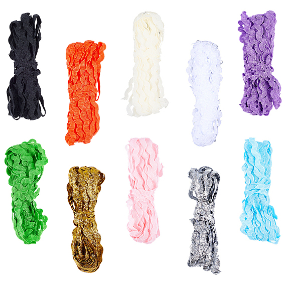 50m 10 цвета волна изгиб бахрома отделка, лента для шитья, для тканевого платья своими руками изготовление украшения