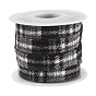 Ruban en polyester de plusieurs mètres, motif écossais, pour la décoration de vêtements, avec bobines en plastique 5pc
