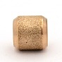 Stainless Steel Textured Beads, Large Hole Column Beads, Ion Plating (IP), 10x10mm, Hole: 6mm
