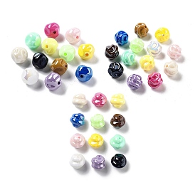 Perles acryliques opaques, ronde irrégulière