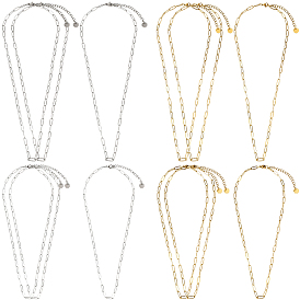 12 шт. 4 стили 304 цепочки-скрепки из нержавеющей стали