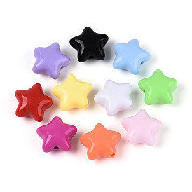Непрозрачные акриловые бусины, звезда