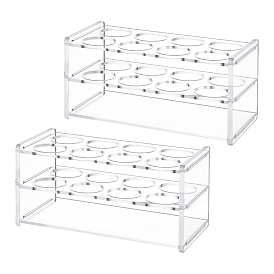 2шт. 8 акриловые подставки для демонстрации пробирок, многофункциональная стойка для держателей, прямоугольные