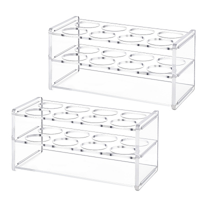 2шт. 8 акриловые подставки для демонстрации пробирок, многофункциональная стойка для держателей, прямоугольные