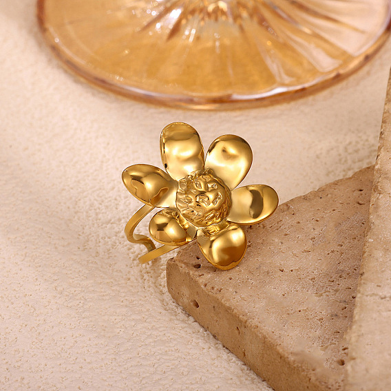 304 Edelstahlmanschetten mit offenen Ringen, Blume