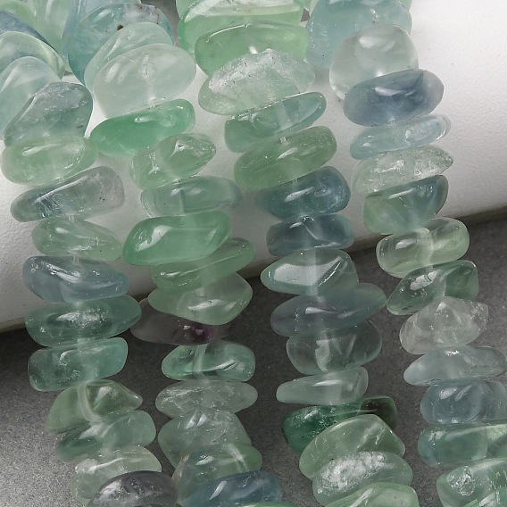 Естественный зеленый флюорит бисер нитей, самородки, упавший камень