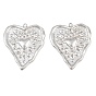 304 Stainless Steel Pendants, Heart Charms