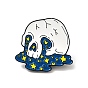 Skull Enamel Pins, Halloween Alloy Badges for Backpack Clothes, Electrophoresis Black