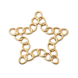 304 подвески-кольца из нержавеющей стали большого размера, полые звезды прелести