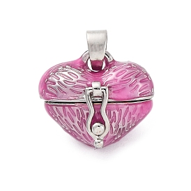 Латунь эмаль Locket подвески, стойки покрытие, долговечный, без свинца и без кадмия, шарма сердца