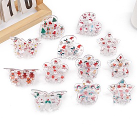 Christmas Theme PVC Claw Hair Clips