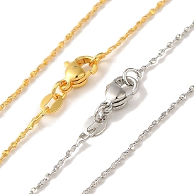 Rack Plating Brass Link Chain Necklace, Long-Lasting Plated, Cadmium Free & Lead Free