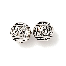 Сплавочные овальные бусины тибетского стиля , круглые с сердца шаблона