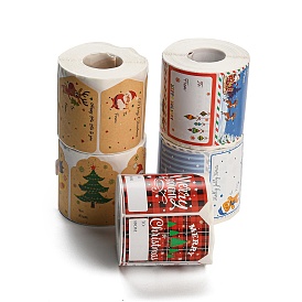 Christmas Theme Cartoon Paper Stickers, Self-adhesive Decorative Stickers Decals