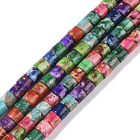 Synthetic Imperial Jasper Beads Strands, Column, Dyed