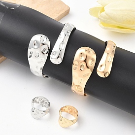 Snake Shape Hammered Iron Cuff Bangle & Ring, Jewelry Sets for Women