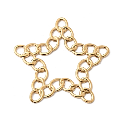 304 подвески-кольца из нержавеющей стали большого размера, полые звезды прелести