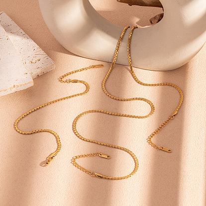 304 Наборы из цепочек-ожерелий, браслетов и браслетов на лодыжку из нержавеющей стали для унисекс