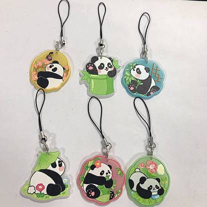 Correas móviles de acrílico, panda