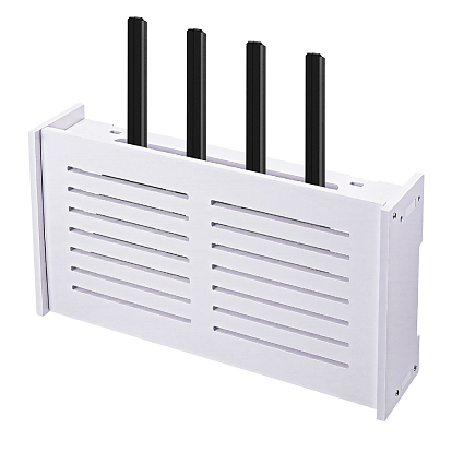 PVC Wall-mounted Router Storage Box, Rectangle