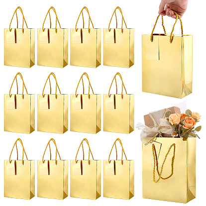 Бумажные подарочные пакеты, подарочные упаковочные пакеты с ручками из пластика и полиэстера, прямоугольные