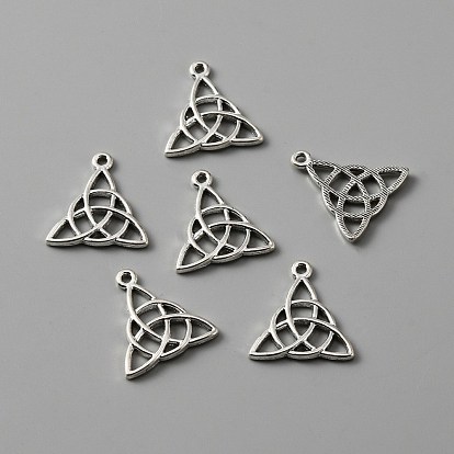 Tibetan Style Alloy Pendants, Trinity Knot