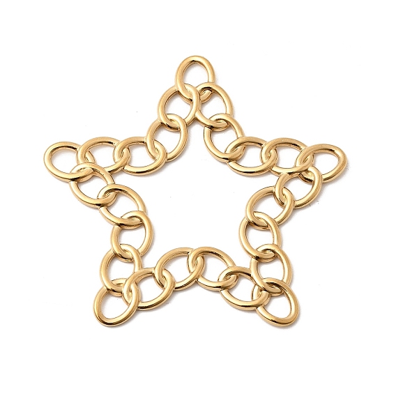 304 подвески-кольца из нержавеющей стали большого размера, полые звезды прелести