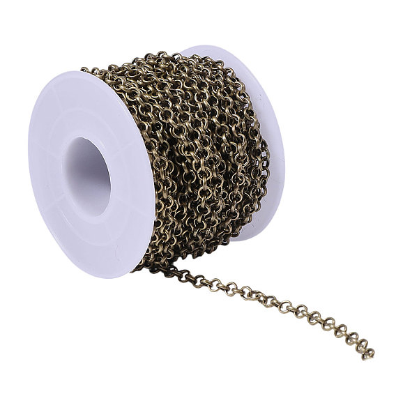 10 железные цепи роло, отрыгивающие цепи, несварные, круглые, с катушкой