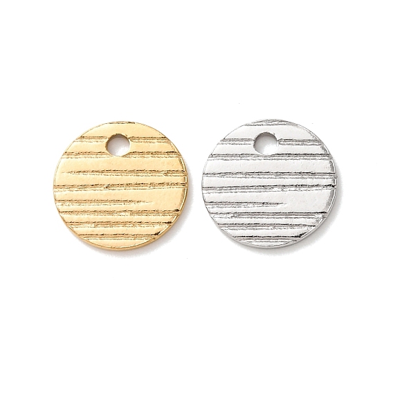 304 подвески из нержавеющей стали, матовый плоский круглый кулон