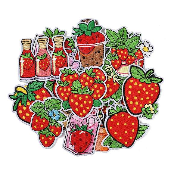 20 шт. заплатки из полиэфирной ткани, клубника
