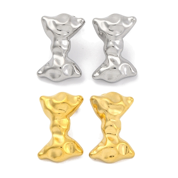 Ионное покрытие (ip) 304 серьги-гвоздики из нержавеющей стали, бантом